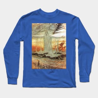 The Shipwrecked Man and the Sea - Arthur Rackham Long Sleeve T-Shirt